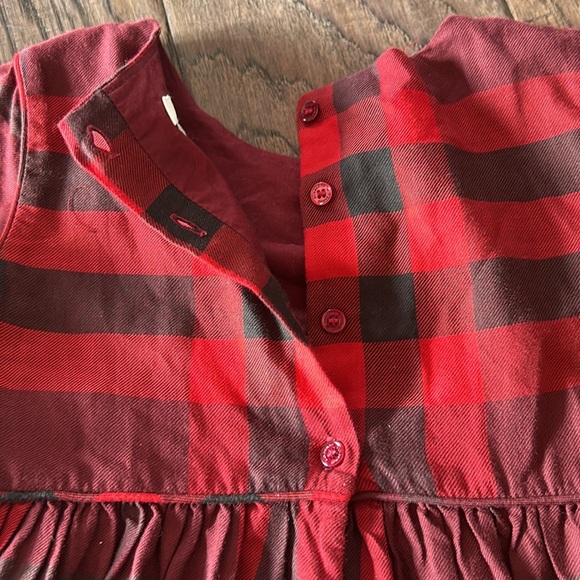 Gorgeous Authentic Burberry Girls Red Classic Print Dress Sz 8Y - Picture 9 of 10